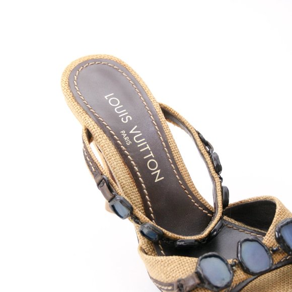 Louis Vuitton Burlap Agate Rock Sandals - Picture 7 of 12